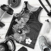 Hawaii Pineapple Tropical Men Tank Top Neutral Hibiscus Plumeria