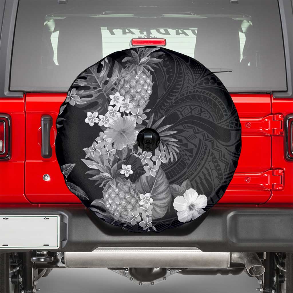 Hawaii Pineapple Tropical Spare Tire Cover Neutral Hibiscus Plumeria LT01 - Polynesian Pride