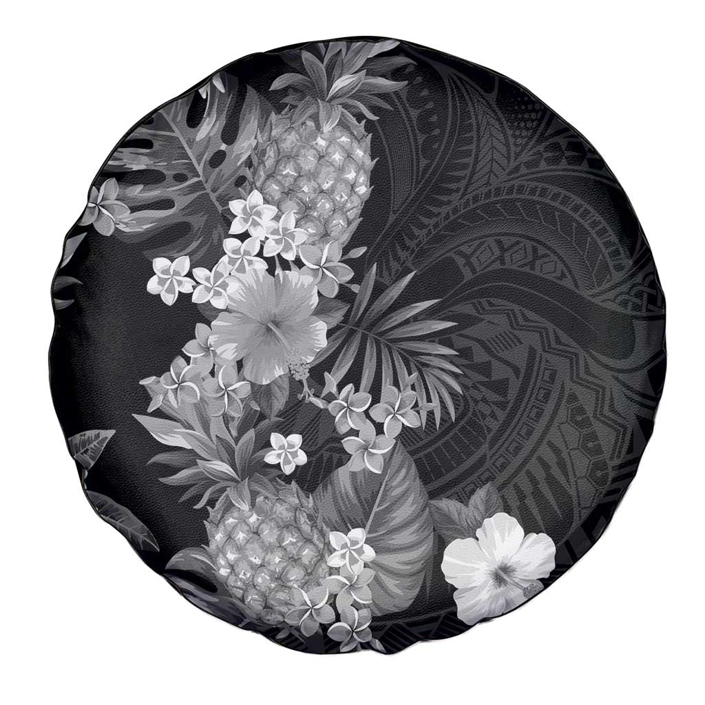 Hawaii Pineapple Tropical Spare Tire Cover Neutral Hibiscus Plumeria LT01 - Polynesian Pride