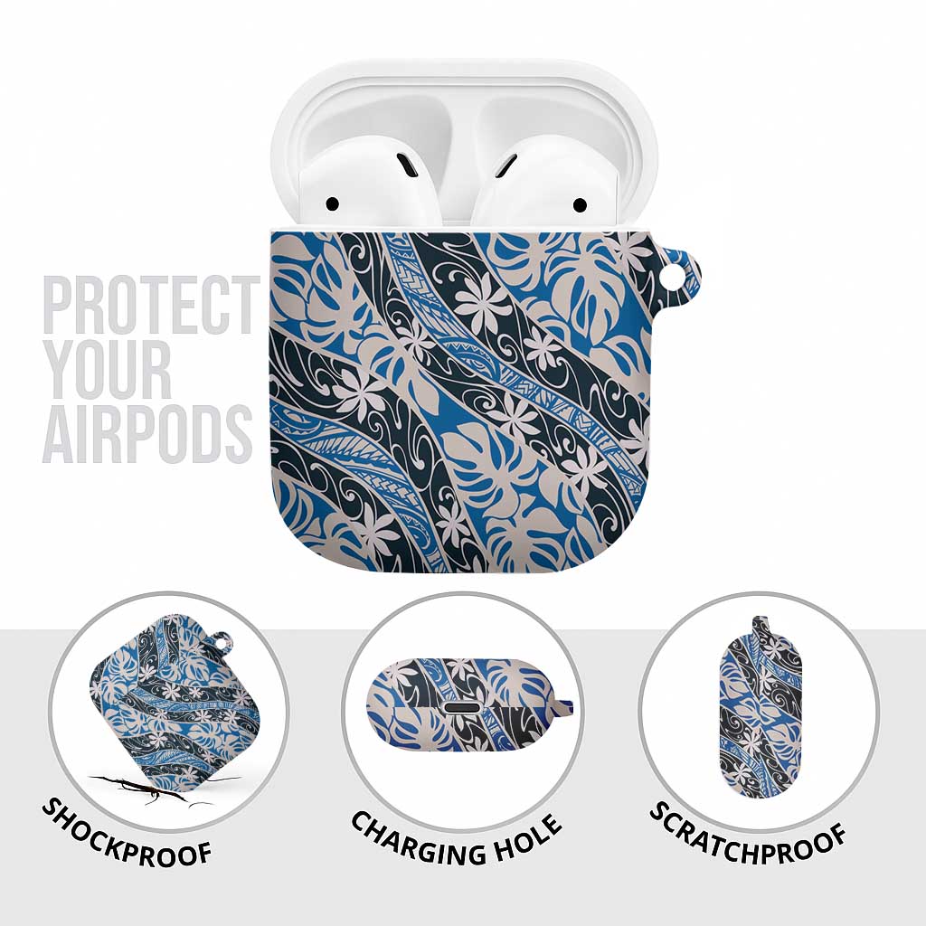 Ninamu Tahiti Tiare Monstera AirPods Case Polynesian Pattern Curve Style - Polynesian Pride