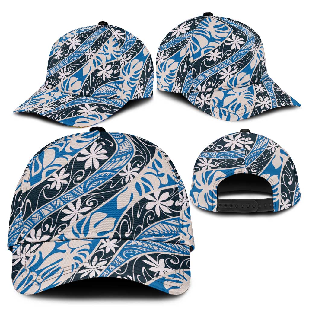 Ninamu Tahiti Tiare Monstera Classic Cap Polynesian Pattern Curve Style - Polynesian Pride