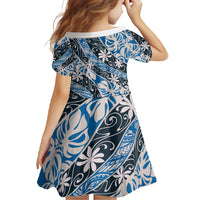 Ninamu Tahiti Tiare Monstera Family Matching Off Shoulder Maxi Dress and Hawaiian Shirt Polynesian Pattern Curve Style - Polynesian Pride