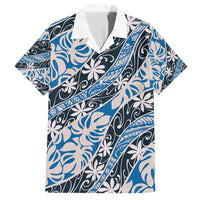 Ninamu Tahiti Tiare Monstera Family Matching Off Shoulder Short Dress and Hawaiian Shirt Polynesian Pattern Curve Style - Polynesian Pride