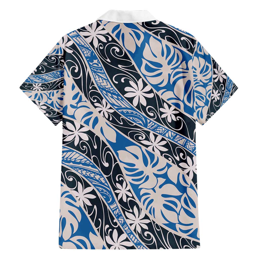 Ninamu Tahiti Tiare Monstera Family Matching Puletasi and Hawaiian Shirt Polynesian Pattern Curve Style - Polynesian Pride