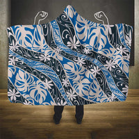 Ninamu Tahiti Tiare Monstera Hooded Blanket Polynesian Pattern Curve Style - Polynesian Pride