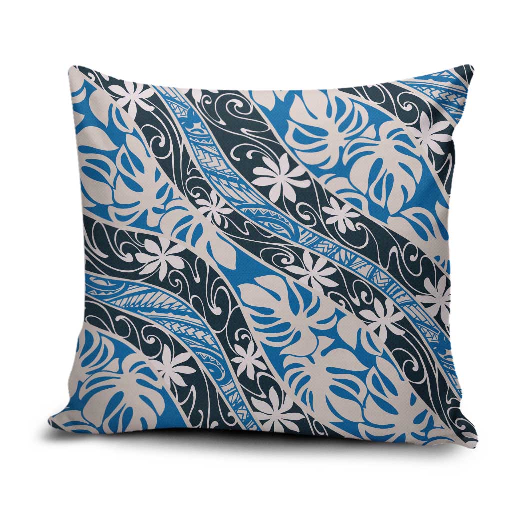 Ninamu Tahiti Tiare Monstera Pillow Cover Polynesian Pattern Curve Style - Polynesian Pride
