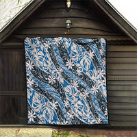 Ninamu Tahiti Tiare Monstera Quilt Polynesian Pattern Curve Style - Polynesian Pride