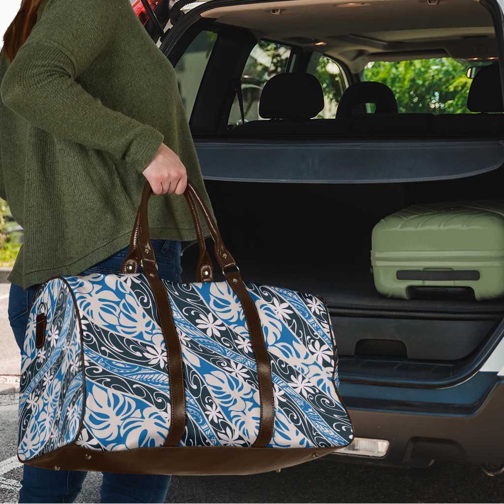 Ninamu Tahiti Tiare Monstera Travel Bag Polynesian Pattern Curve Style - Polynesian Pride