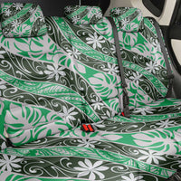 Matie Tahiti Tiare Monstera Back Car Seat Cover Polynesian Pattern Curve Style - Polynesian Pride