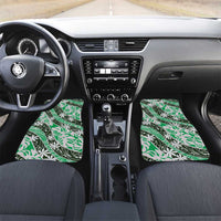 Matie Tahiti Tiare Monstera Car Mats Polynesian Pattern Curve Style - Polynesian Pride