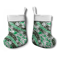Matie Tahiti Tiare Monstera Christmas Stocking Polynesian Pattern Curve Style - Polynesian Pride