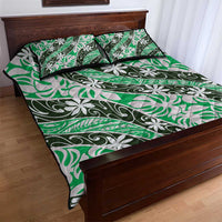 Matie Tahiti Tiare Monstera Quilt Bed Set Polynesian Pattern Curve Style - Polynesian Pride