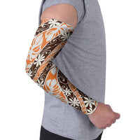 Puatou Tahiti Tiare Monstera Arm Sleeves Polynesian Pattern Curve Style - Polynesian Pride