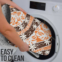 Puatou Tahiti Tiare Monstera Bathroom Set Polynesian Pattern Curve Style - Polynesian Pride