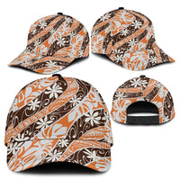 Puatou Tahiti Tiare Monstera Classic Cap Polynesian Pattern Curve Style - Polynesian Pride