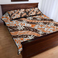 Puatou Tahiti Tiare Monstera Quilt Bed Set Polynesian Pattern Curve Style - Polynesian Pride