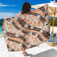 Puatou Tahiti Tiare Monstera Sarong Polynesian Pattern Curve Style - Polynesian Pride