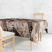 Puatou Tahiti Tiare Monstera Tablecloth Polynesian Pattern Curve Style - Polynesian Pride