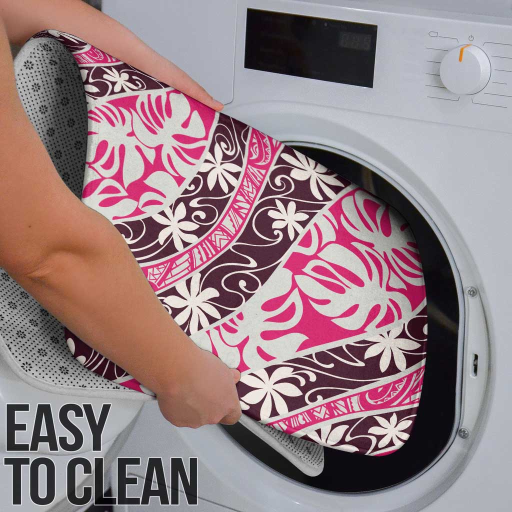 Tarona Tahiti Tiare Monstera Bathroom Set Polynesian Pattern Curve Style - Polynesian Pride