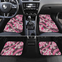 Tarona Tahiti Tiare Monstera Car Mats Polynesian Pattern Curve Style - Polynesian Pride
