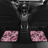 Tarona Tahiti Tiare Monstera Car Mats Polynesian Pattern Curve Style - Polynesian Pride