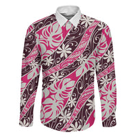 Tarona Tahiti Tiare Monstera Family Matching Off Shoulder Maxi Dress and Hawaiian Shirt Polynesian Pattern Curve Style - Polynesian Pride