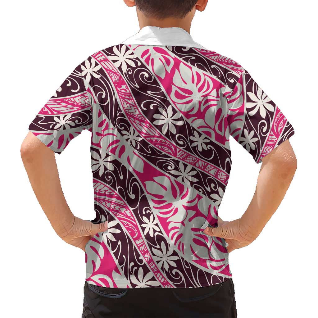 Tarona Tahiti Tiare Monstera Family Matching Off Shoulder Short Dress and Hawaiian Shirt Polynesian Pattern Curve Style - Polynesian Pride