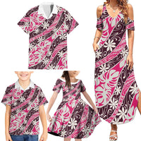 Tarona Tahiti Tiare Monstera Family Matching Summer Maxi Dress and Hawaiian Shirt Polynesian Pattern Curve Style - Polynesian Pride
