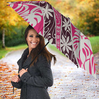 Tarona Tahiti Tiare Monstera Umbrella Polynesian Pattern Curve Style - Polynesian Pride
