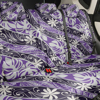 Vareau Tahiti Tiare Monstera Back Car Seat Cover Polynesian Pattern Curve Style - Polynesian Pride