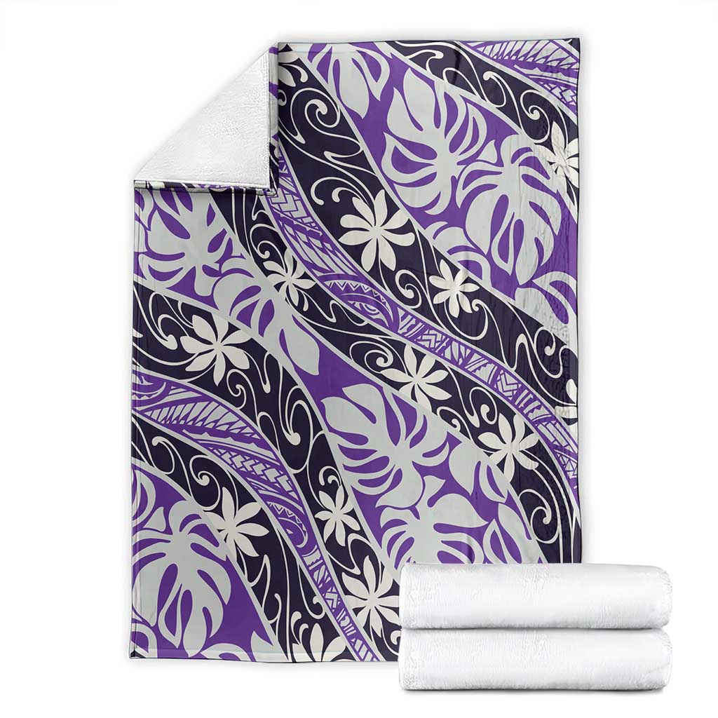 Vareau Tahiti Tiare Monstera Blanket Polynesian Pattern Curve Style - Polynesian Pride