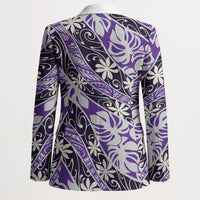Vareau Tahiti Tiare Monstera Blazer Polynesian Pattern Curve Style - Polynesian Pride
