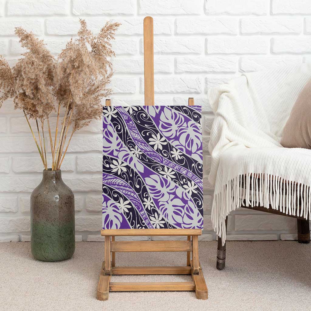 Vareau Tahiti Tiare Monstera Canvas Wall Art Polynesian Pattern Curve Style - Polynesian Pride