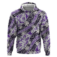 Vareau Tahiti Tiare Monstera Hoodie Polynesian Pattern Curve Style - Polynesian Pride