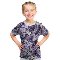 Vareau Tahiti Tiare Monstera Kid T Shirt Polynesian Pattern Curve Style - Polynesian Pride
