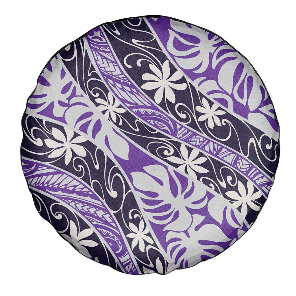 Vareau Tahiti Tiare Monstera Spare Tire Cover Polynesian Pattern Curve Style - Polynesian Pride
