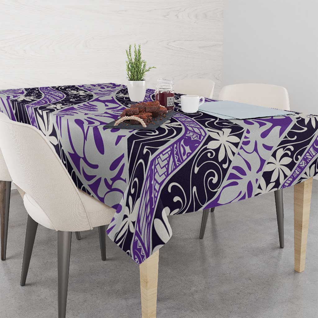 Vareau Tahiti Tiare Monstera Tablecloth Polynesian Pattern Curve Style - Polynesian Pride