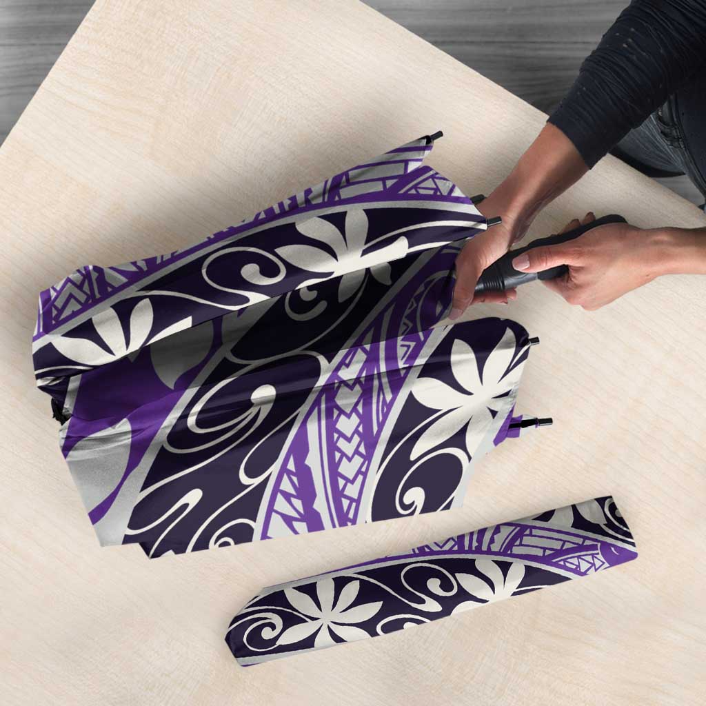 Vareau Tahiti Tiare Monstera Umbrella Polynesian Pattern Curve Style - Polynesian Pride