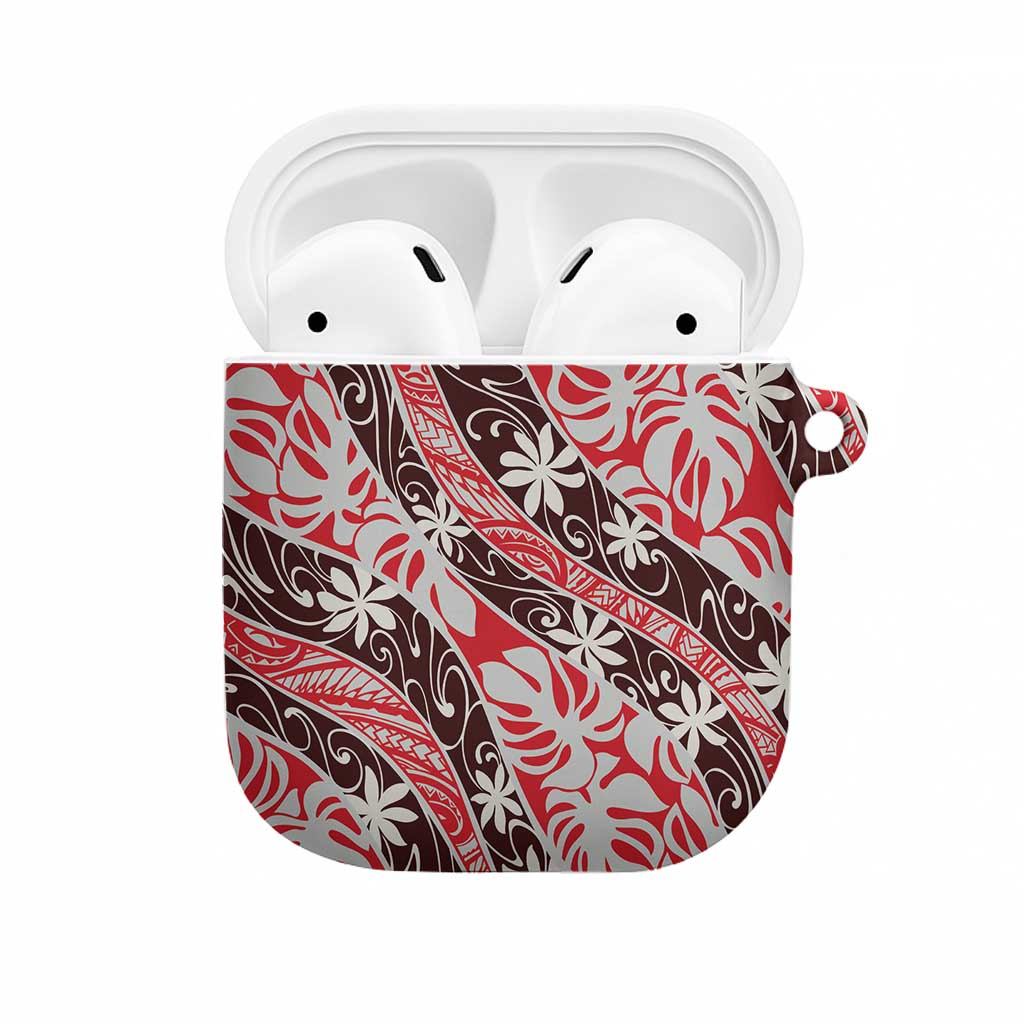 Uteute Tahiti Tiare Monstera AirPods Case Polynesian Pattern Curve Style - Polynesian Pride