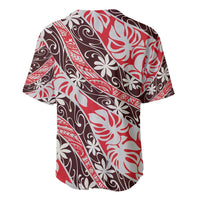 Uteute Tahiti Tiare Monstera Baseball Jersey Polynesian Pattern Curve Style - Polynesian Pride