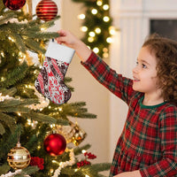 Uteute Tahiti Tiare Monstera Christmas Stocking Polynesian Pattern Curve Style - Polynesian Pride