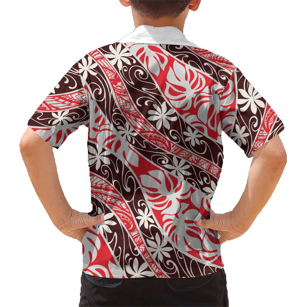 Uteute Tahiti Tiare Monstera Family Matching Short Sleeve Bodycon Dress and Hawaiian Shirt Polynesian Pattern Curve Style - Polynesian Pride