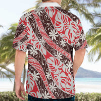 Uteute Tahiti Tiare Monstera Hawaiian Shirt Polynesian Pattern Curve Style - Polynesian Pride