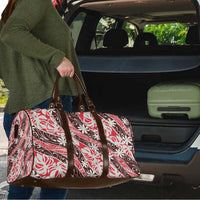 Uteute Tahiti Tiare Monstera Travel Bag Polynesian Pattern Curve Style - Polynesian Pride