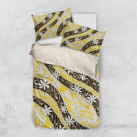 Rearea Tahiti Tiare Monstera Bedding Set Polynesian Pattern Curve Style - Polynesian Pride