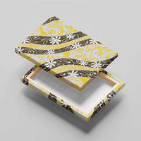 Rearea Tahiti Tiare Monstera Canvas Wall Art Polynesian Pattern Curve Style - Polynesian Pride