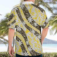 Rearea Tahiti Tiare Monstera Hawaiian Shirt Polynesian Pattern Curve Style - Polynesian Pride