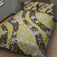 Rearea Tahiti Tiare Monstera Quilt Bed Set Polynesian Pattern Curve Style - Polynesian Pride