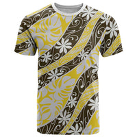 Rearea Tahiti Tiare Monstera T Shirt Polynesian Pattern Curve Style - Polynesian Pride