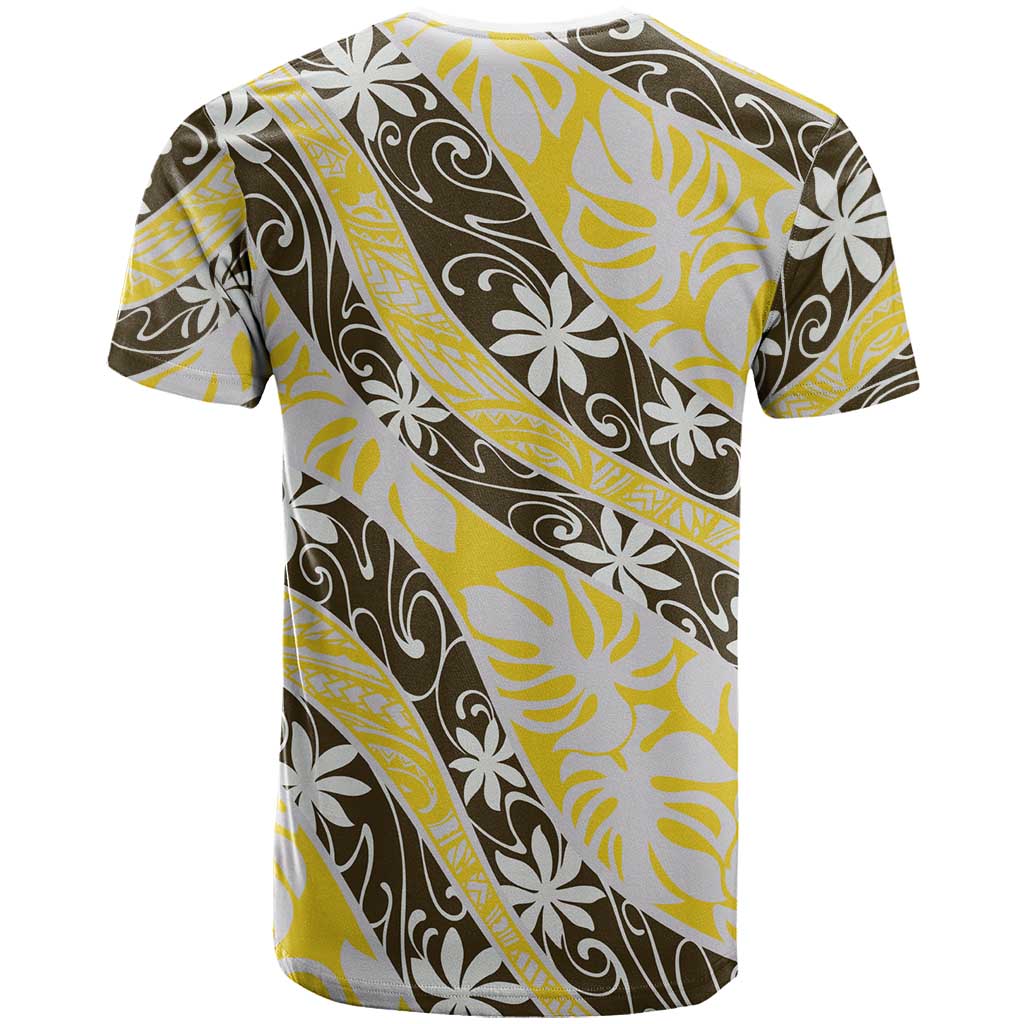 Rearea Tahiti Tiare Monstera T Shirt Polynesian Pattern Curve Style - Polynesian Pride